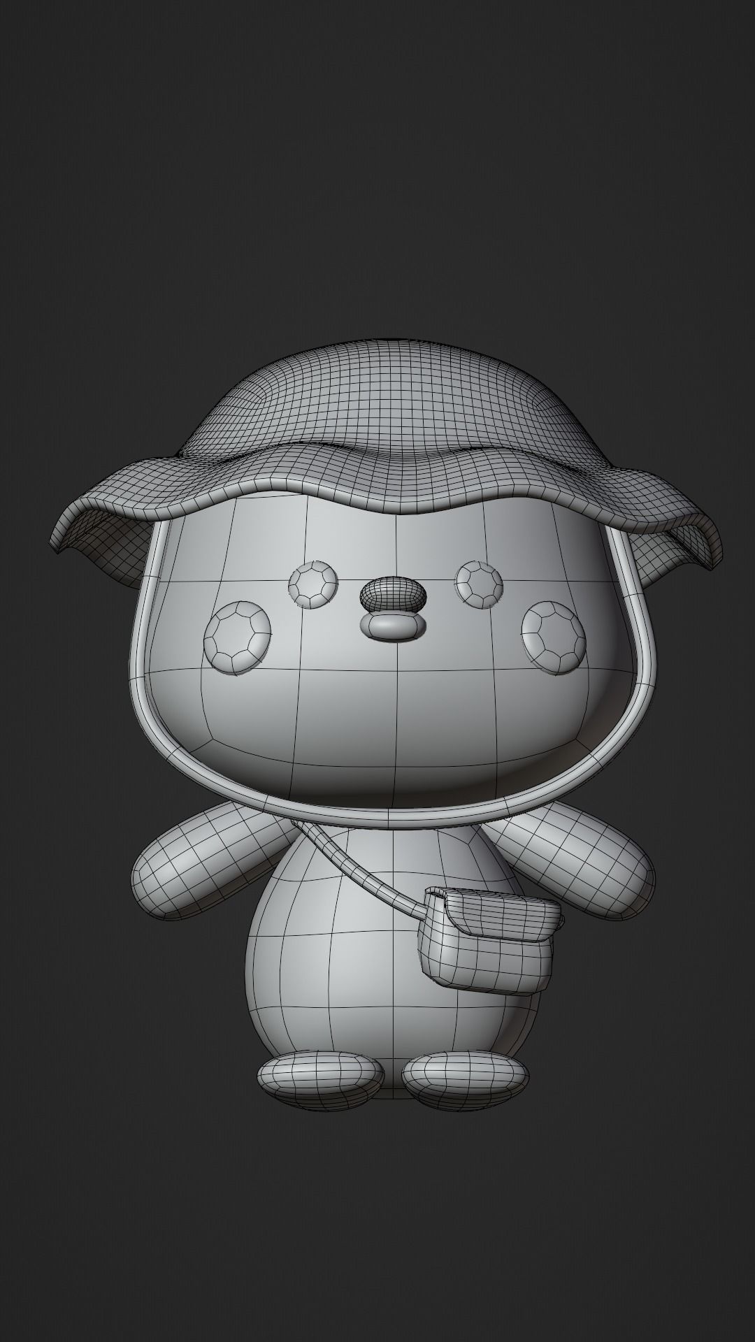 Cute Chick Low Poly 3d model Low-poly 3D model_4