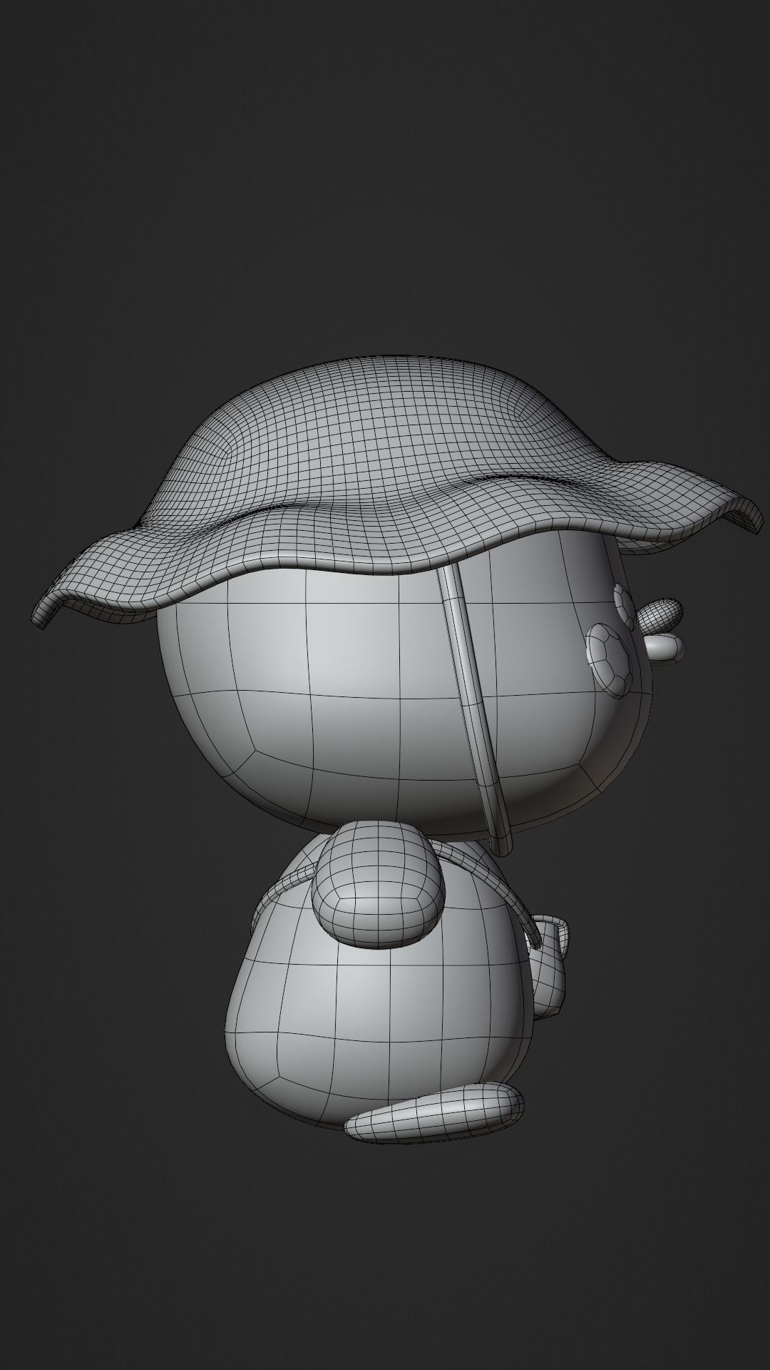 Cute Chick Low Poly 3d model Low-poly 3D model_5