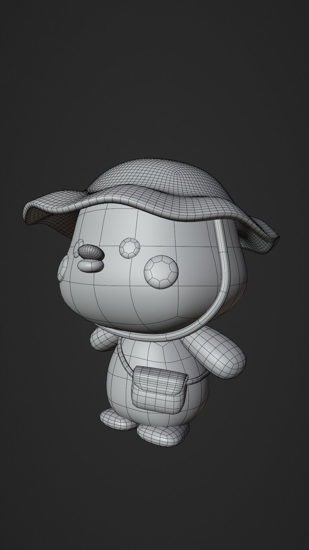 Cute Chick Low Poly 3d model Low-poly 3D model_6