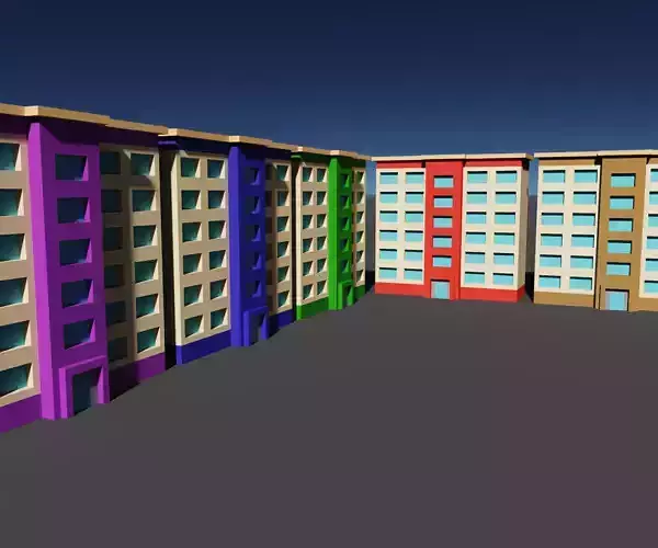 Voxel House Collection Models 9 Colors