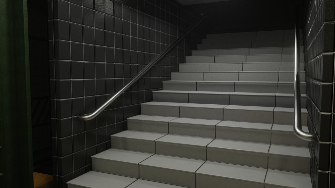 Subway Station Free low-poly 3D model_1