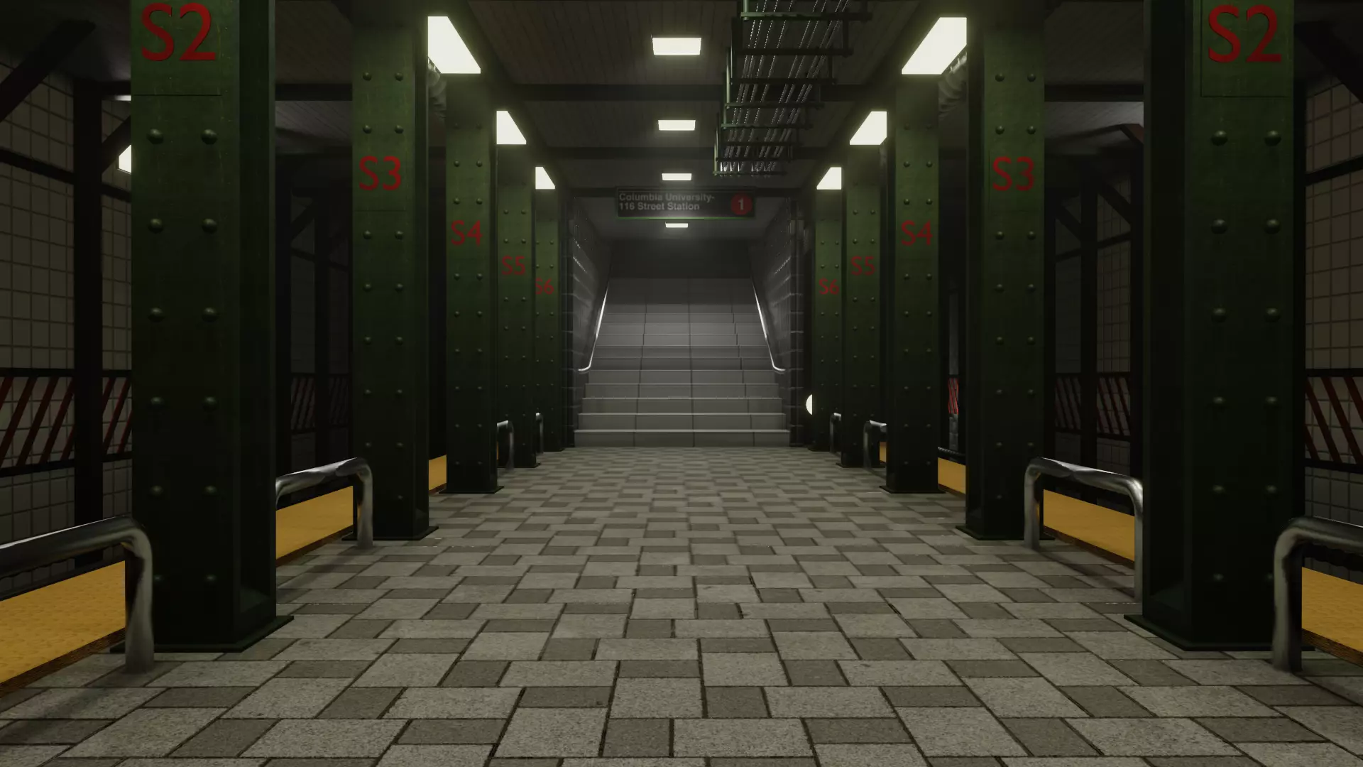 Subway Station Free low-poly 3D model_0
