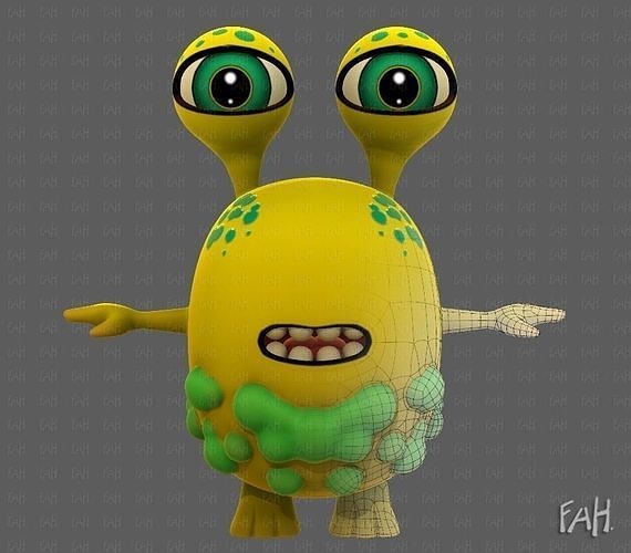Monster V08 Low-poly 3D model