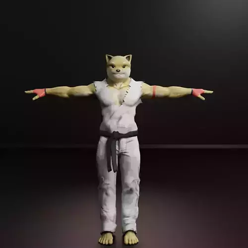 Stylised fighter Game Ready 3D model - UE5 Low-poly 3D model