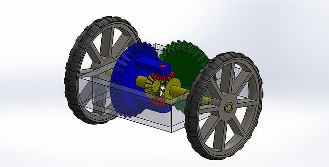 Differential gear set  Free 3D print model