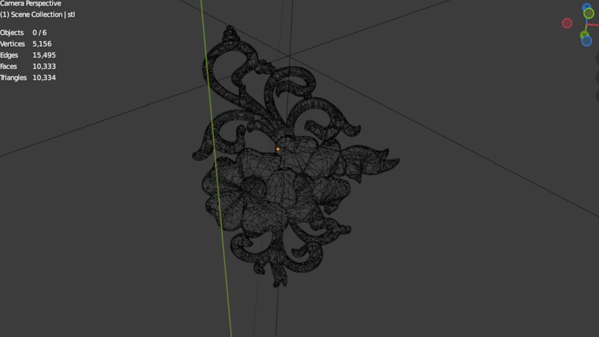 Classic carved decor ornament 343 3D model_7