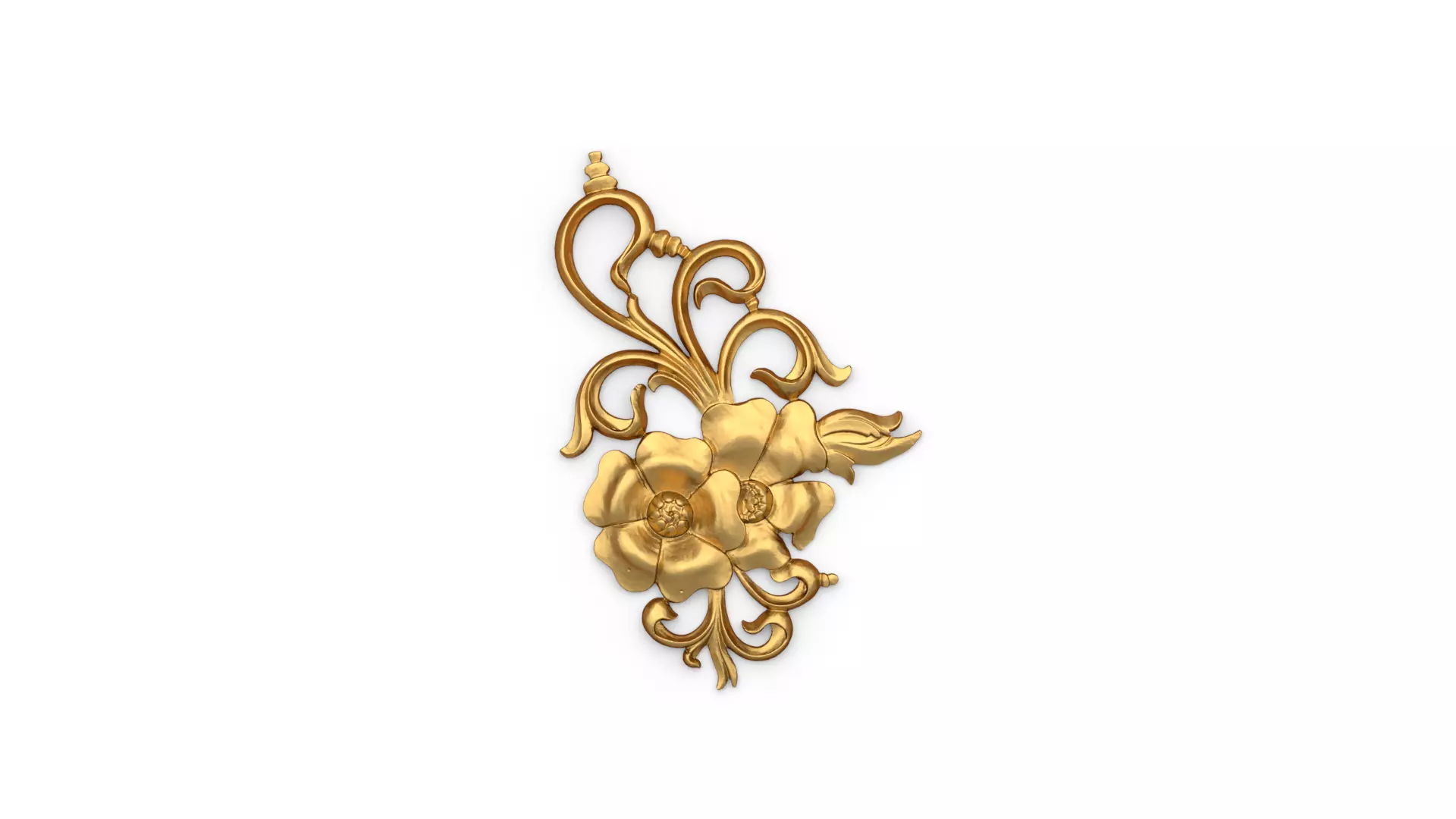 Classic carved decor ornament 343 3D model_0