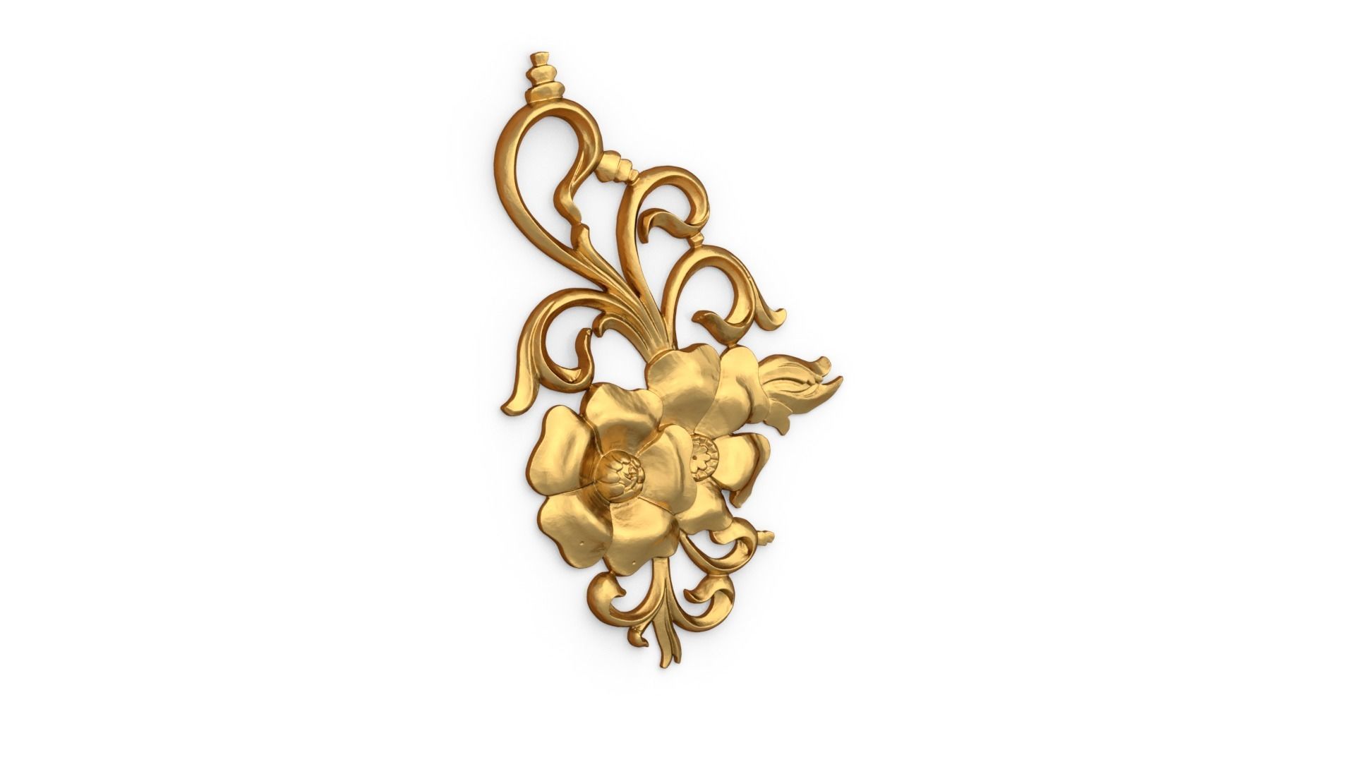 Classic carved decor ornament 343 3D model_1