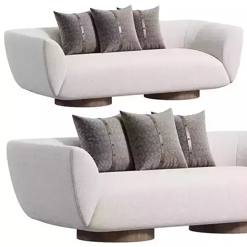 Wooden Pedestal Sofa