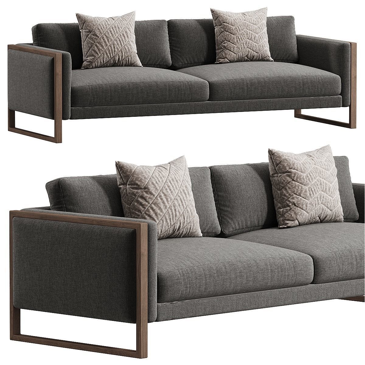 Otis Sofa Thames Cream 3D model_1