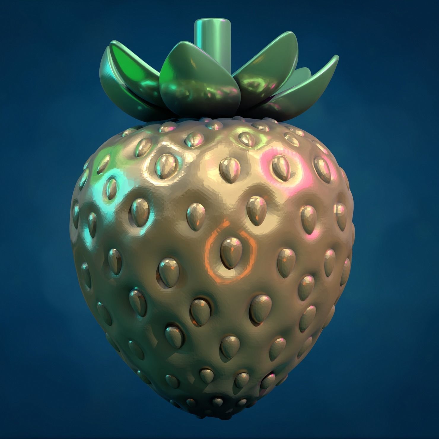 Strawberry 3D print model_9