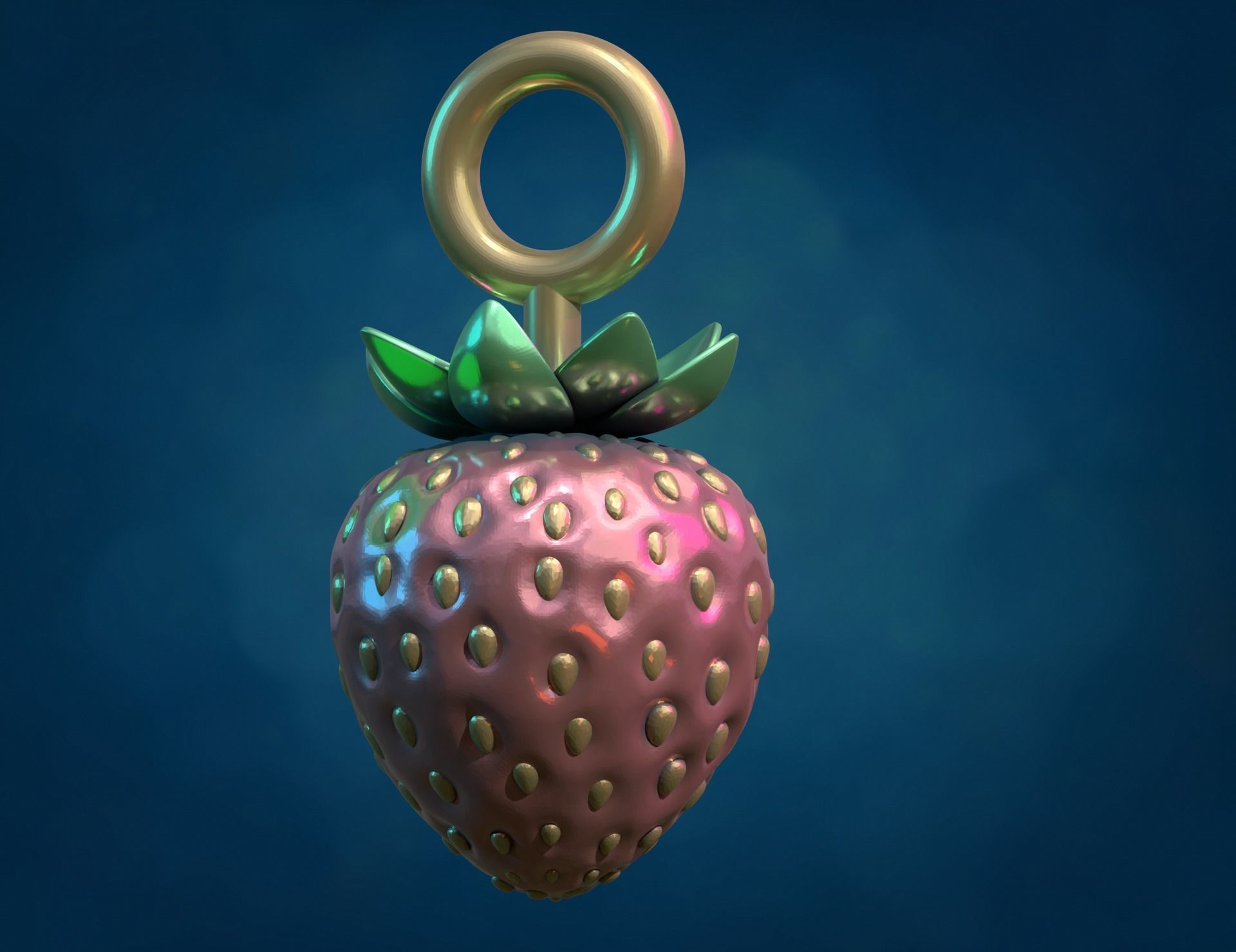 Strawberry 3D print model_5