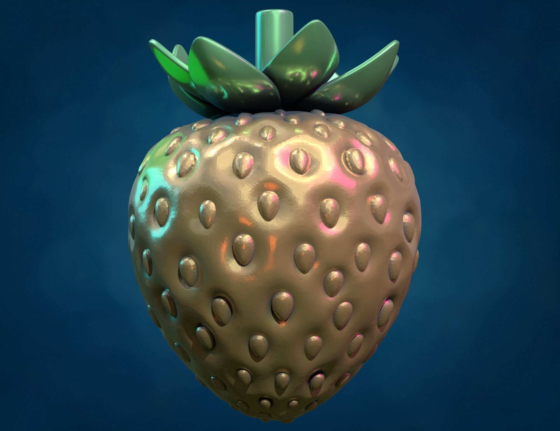 Strawberry 3D print model_2