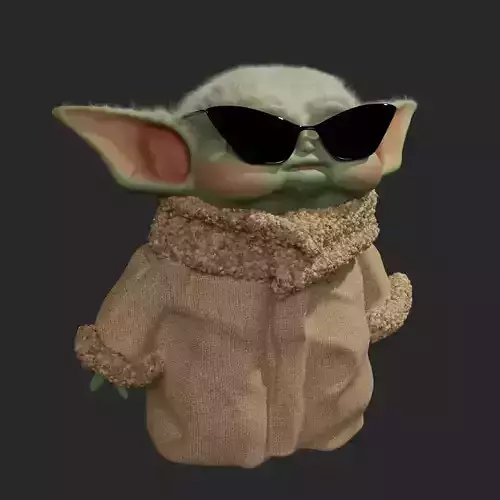 Baby Yoda - Grogu with glasses