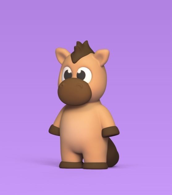 Standing Horse 3D print model_2