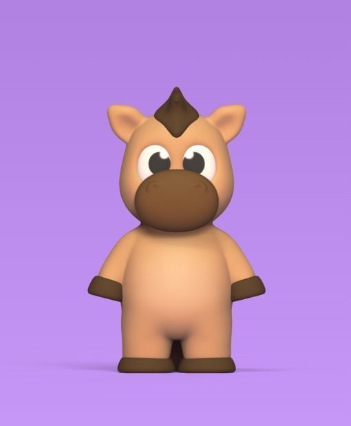 Standing Horse 3D print model_1