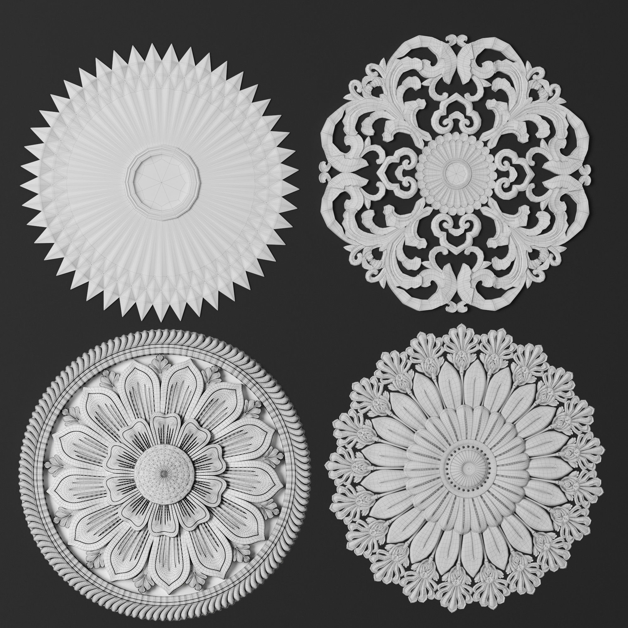 8 Ornament Circular 3Dmodel Brush alpha vol3 3D model_25