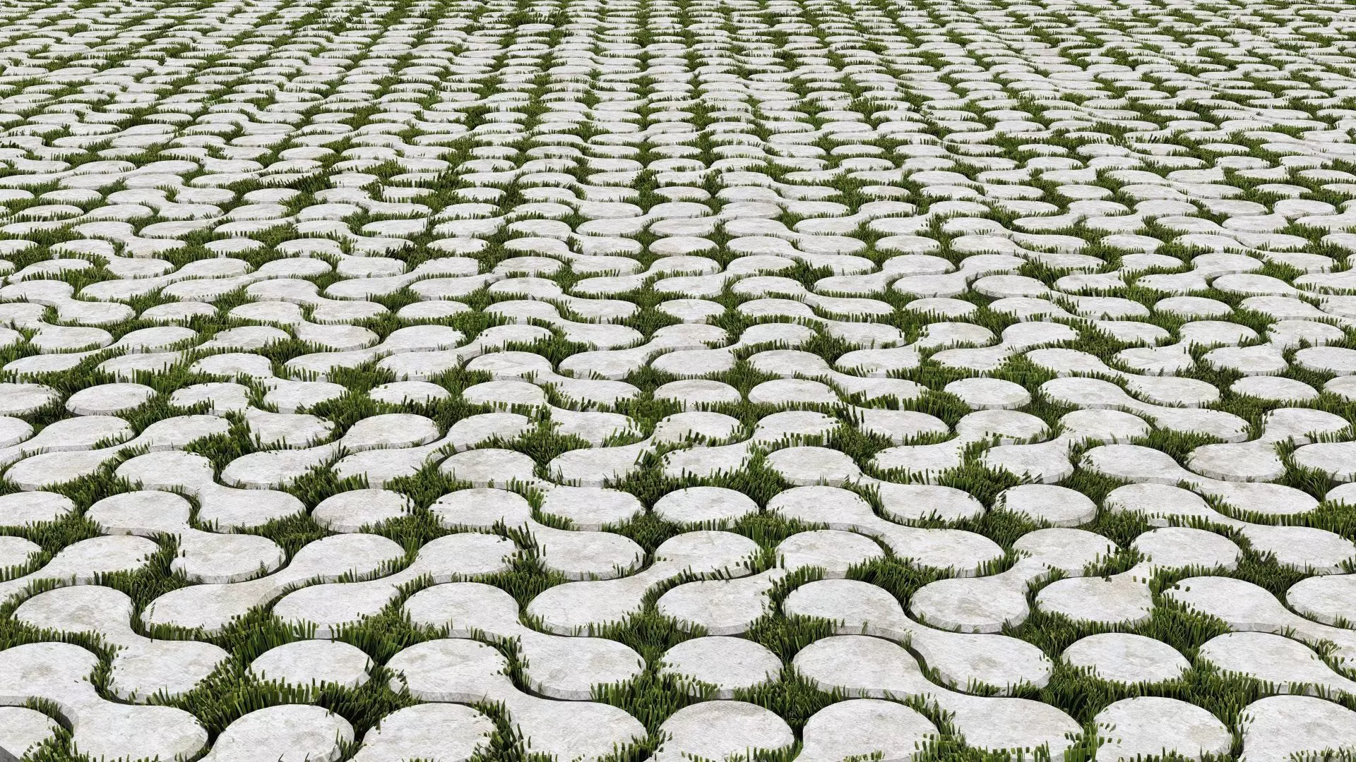 Circular Interlocked Grass Paver V2 3D model