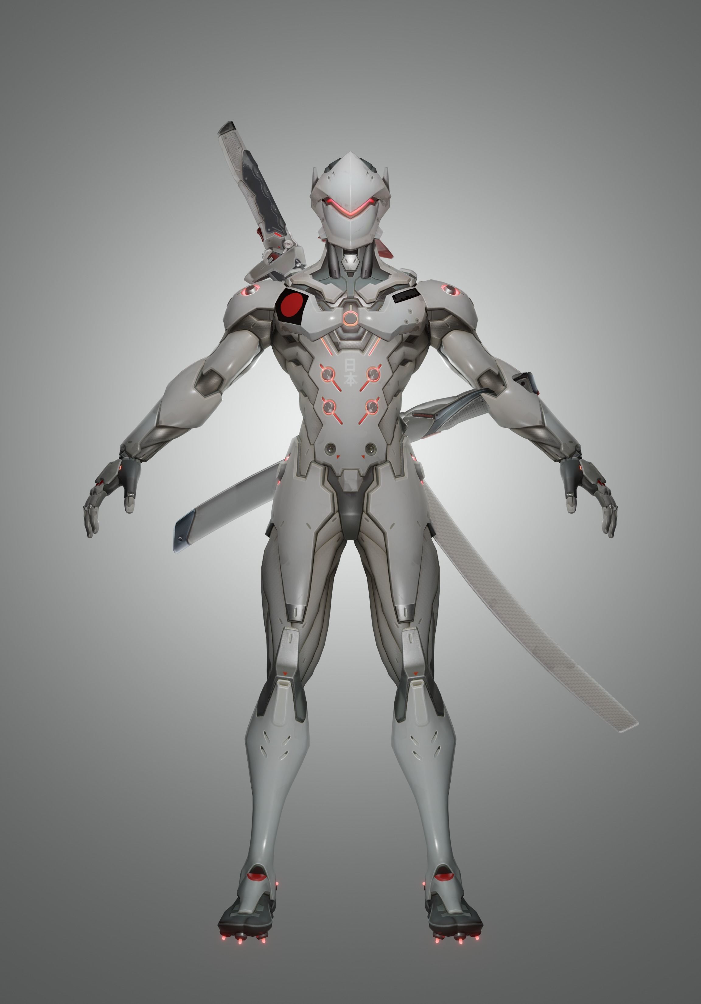 Nihon Genji 3D Overwatch Low-poly 3D model_2