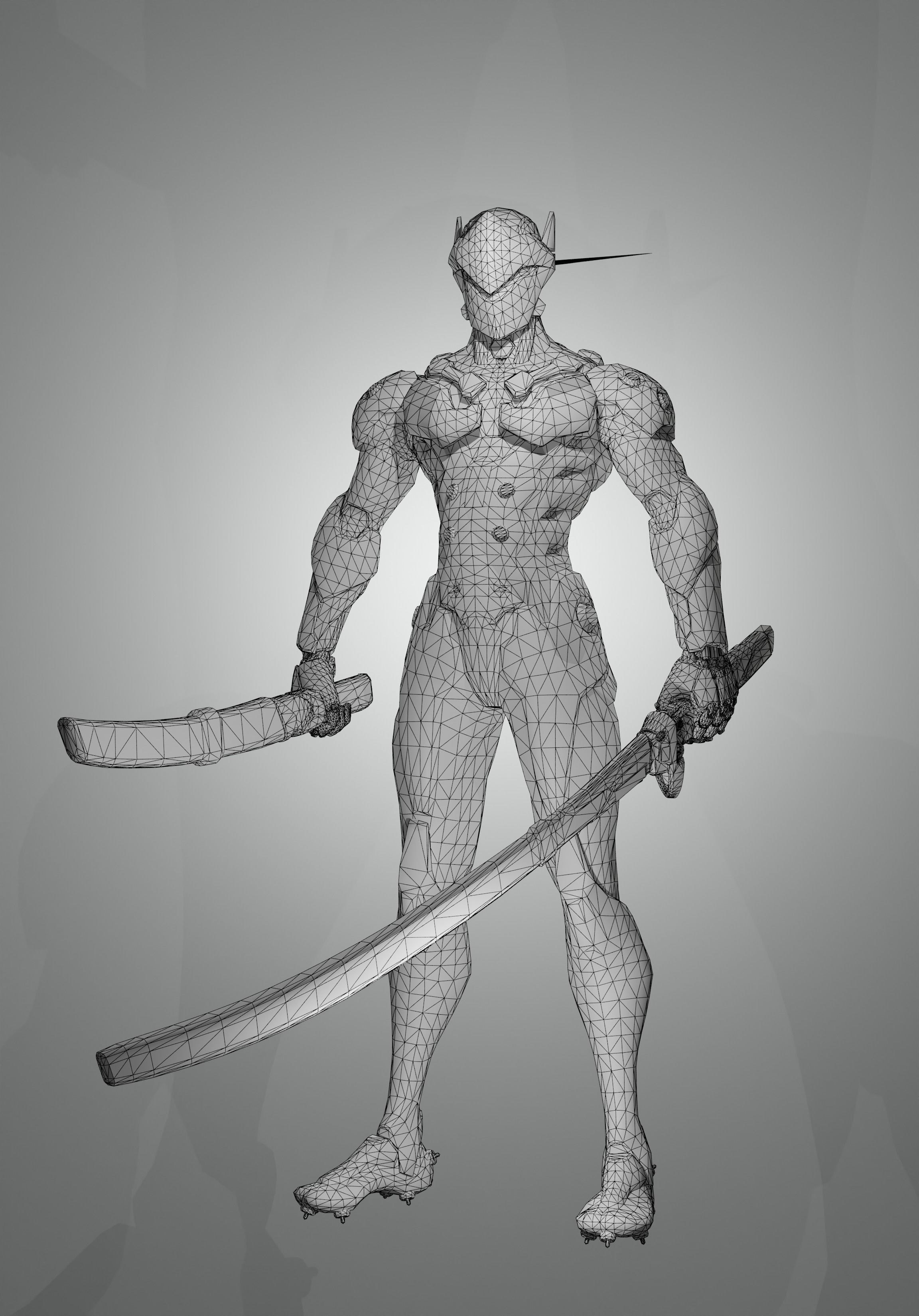 Nihon Genji 3D Overwatch Low-poly 3D model_5