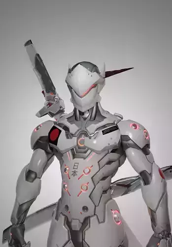 Nihon Genji 3D Overwatch Low-poly 3D model
