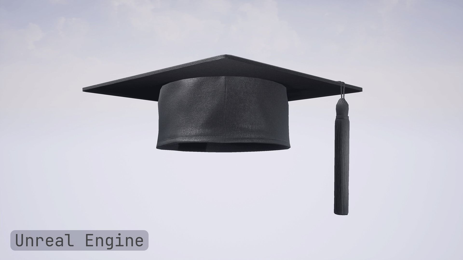 Academic Hat Free low-poly 3D model_14