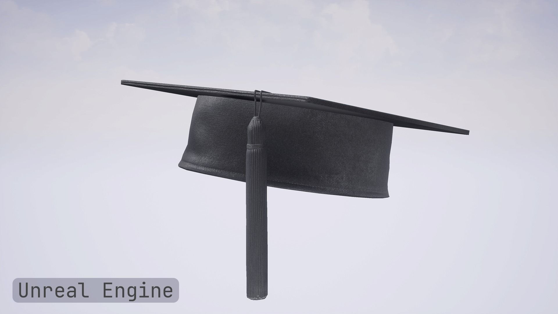 Academic Hat Free low-poly 3D model_15