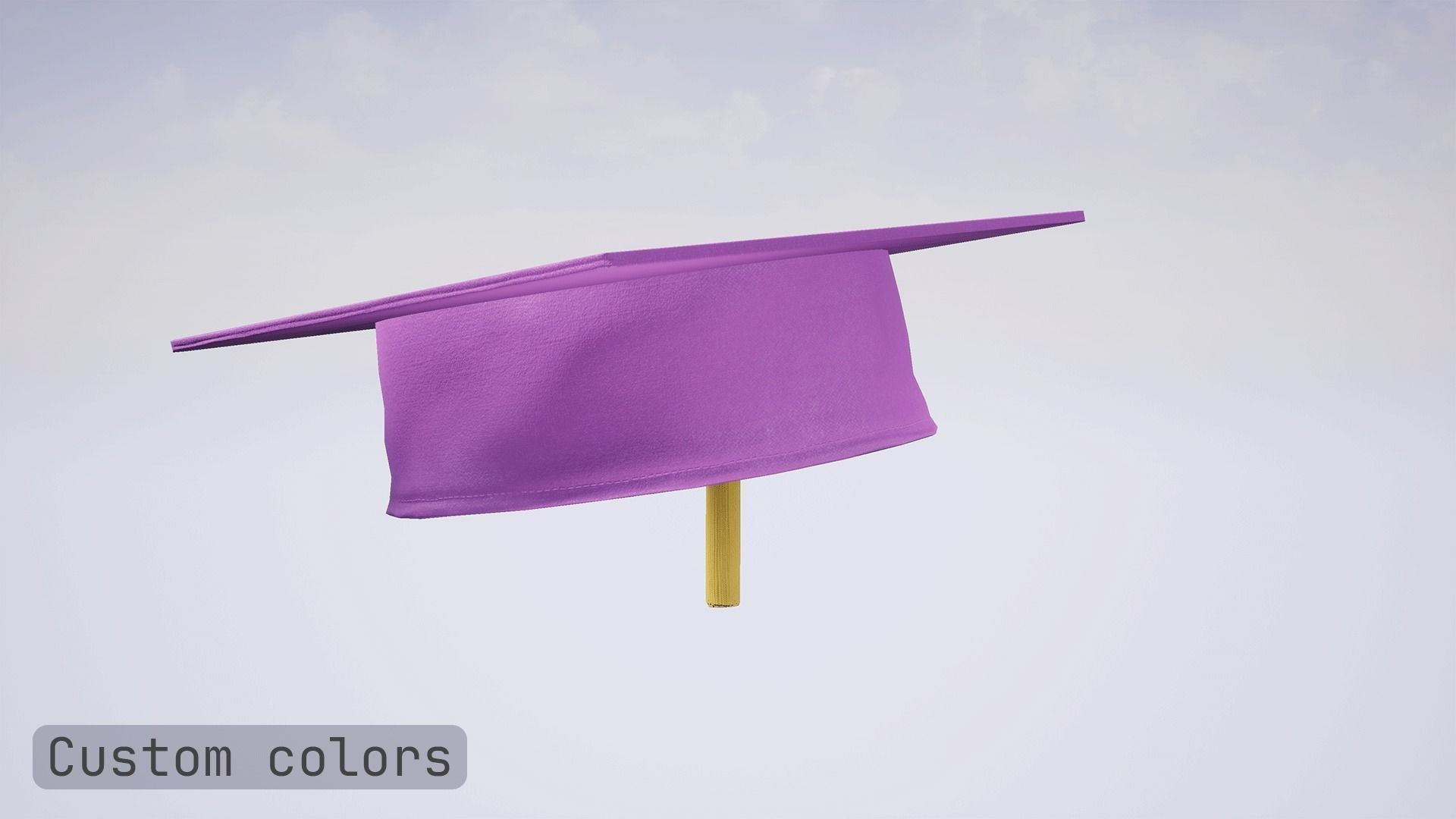 Academic Hat Free low-poly 3D model_20