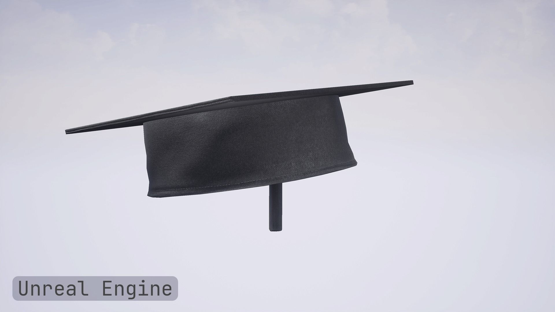 Academic Hat Free low-poly 3D model_17