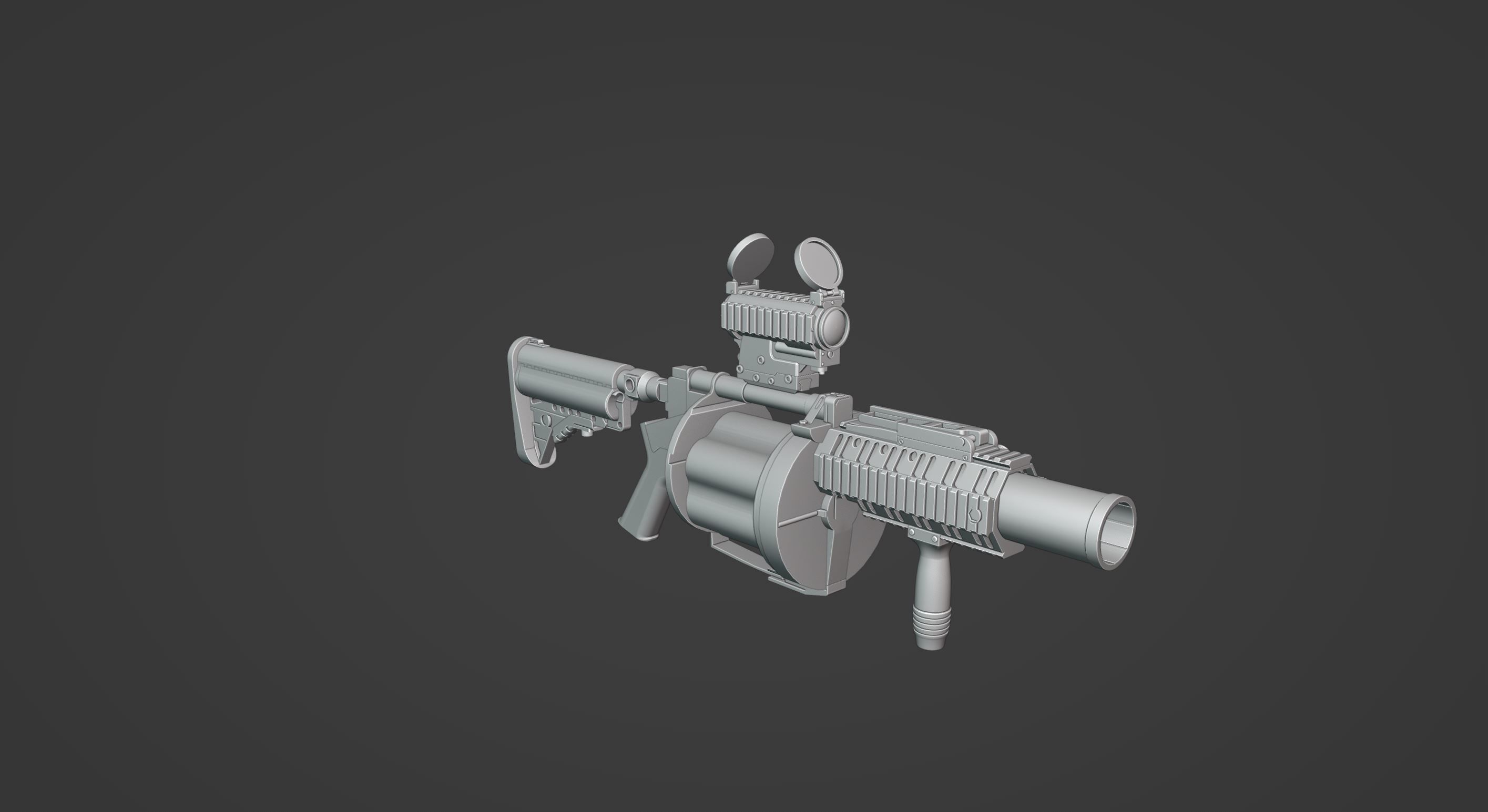 M32 MGL Low-poly 3D model_11