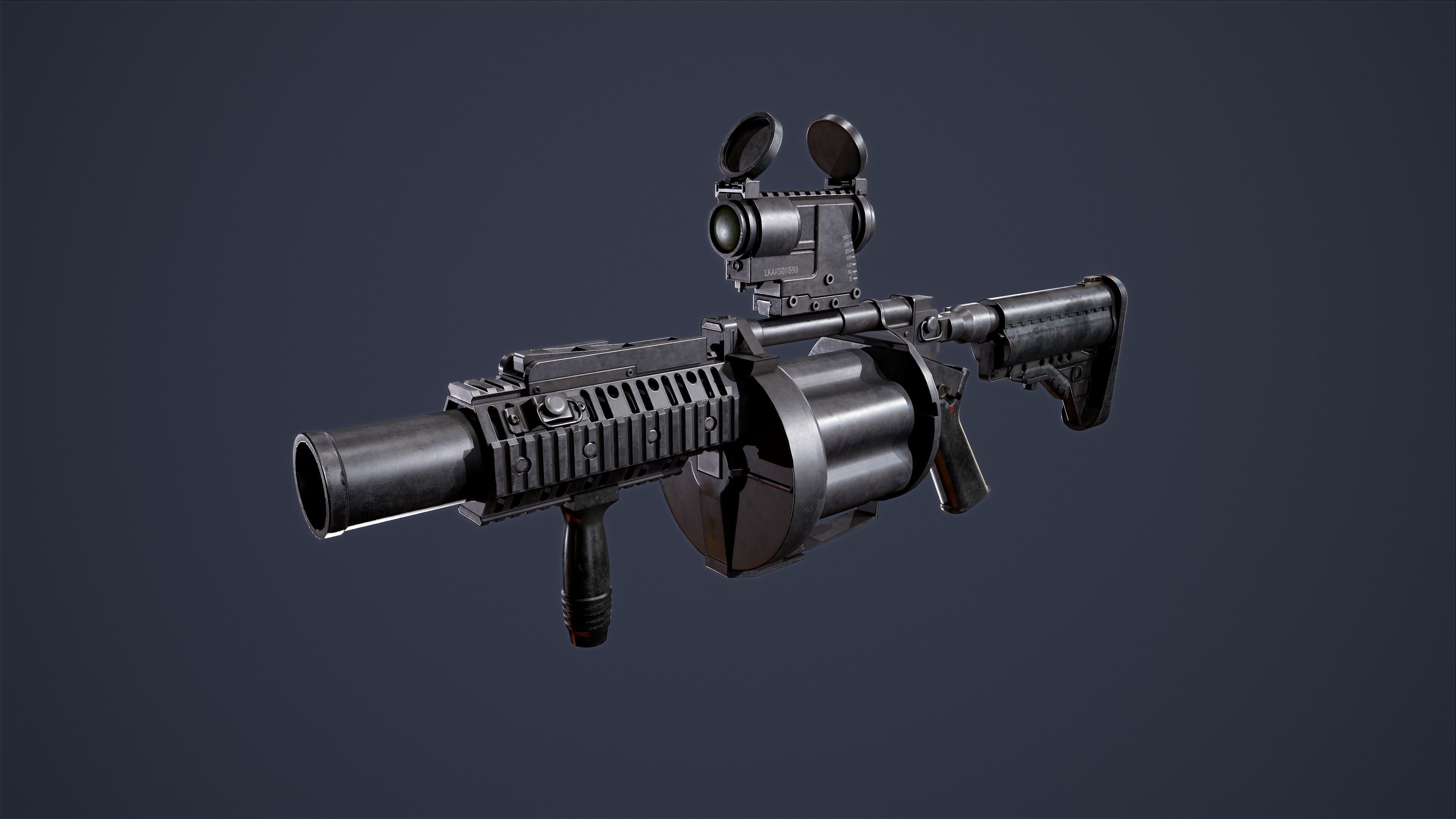 M32 MGL Low-poly 3D model_5