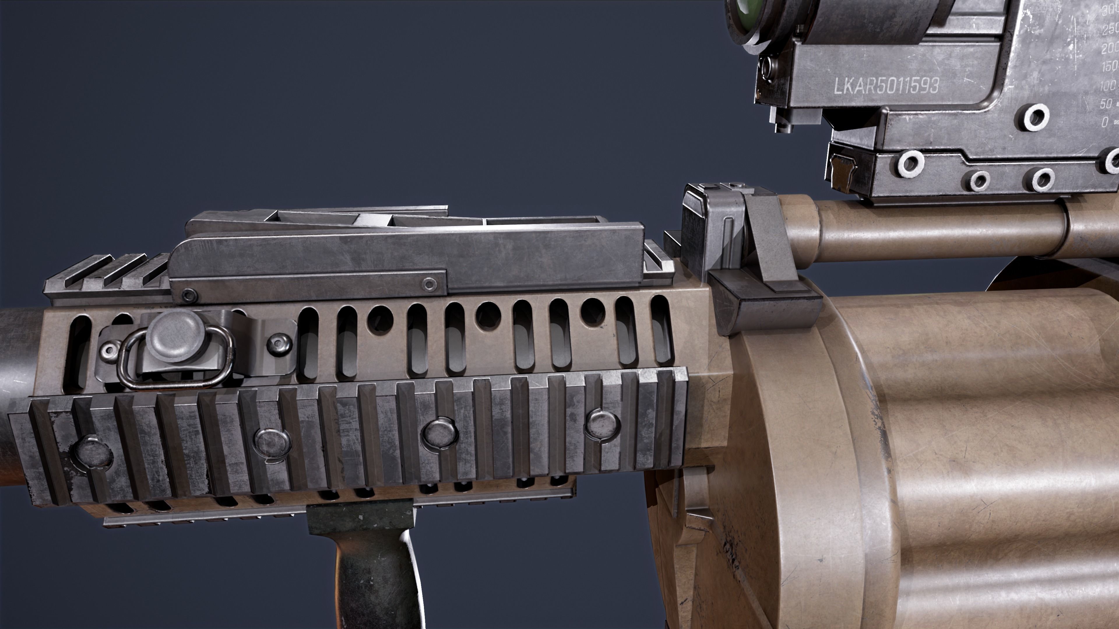 M32 MGL Low-poly 3D model_8