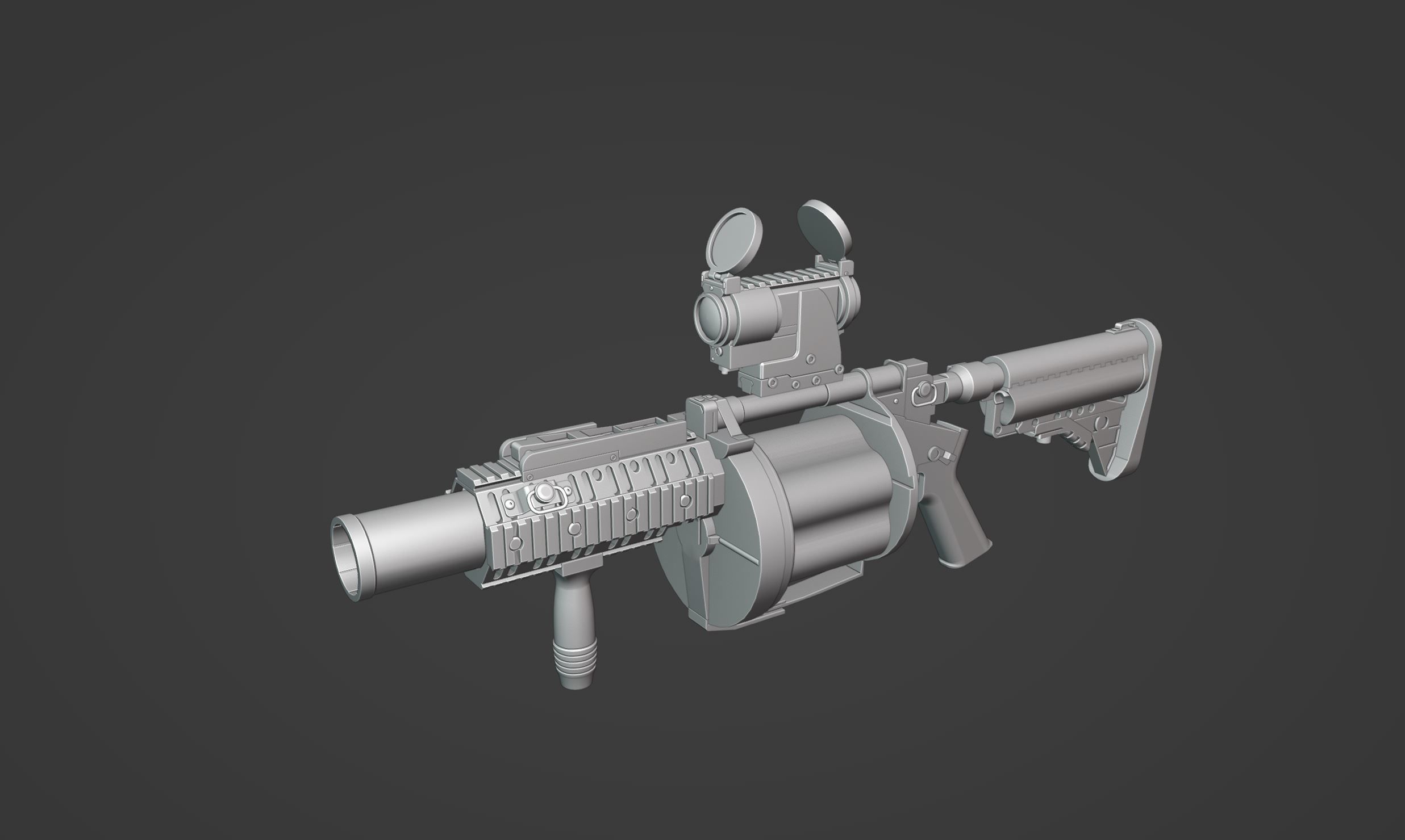 M32 MGL Low-poly 3D model_10