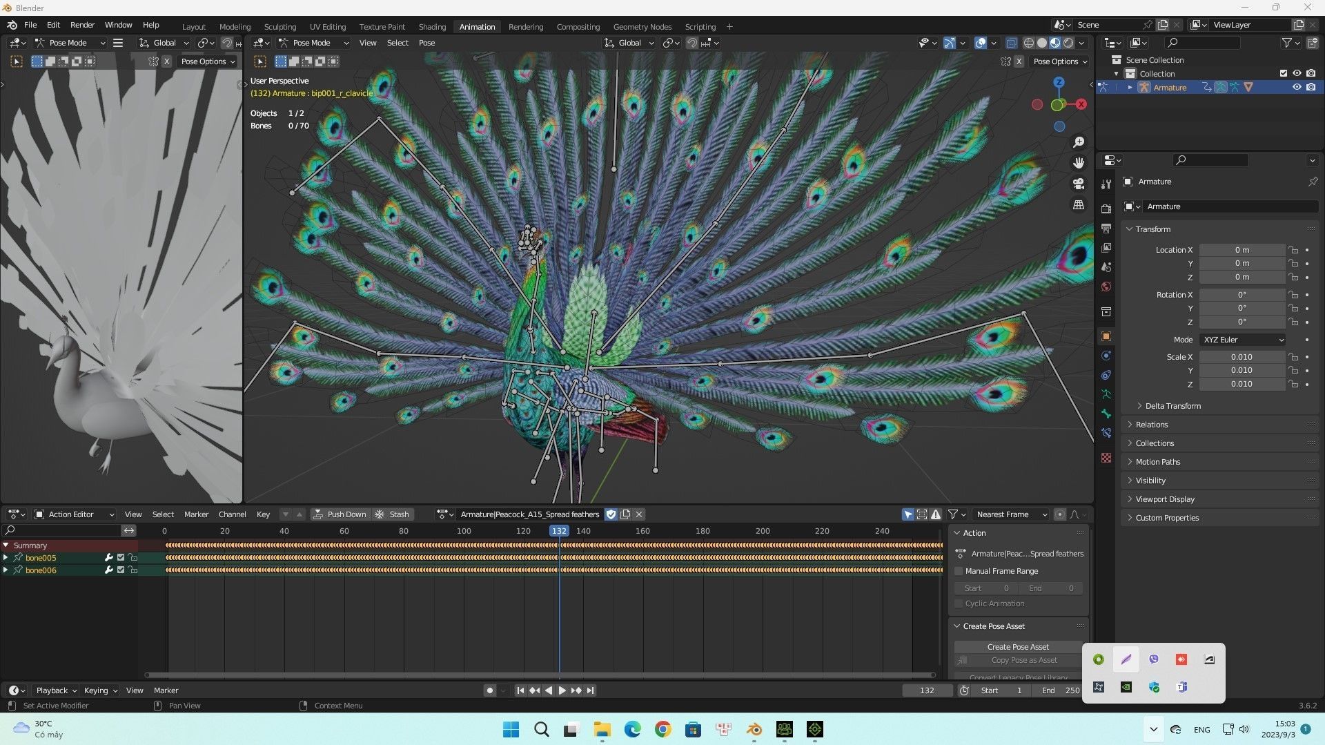 Peacock A3 3D model_9