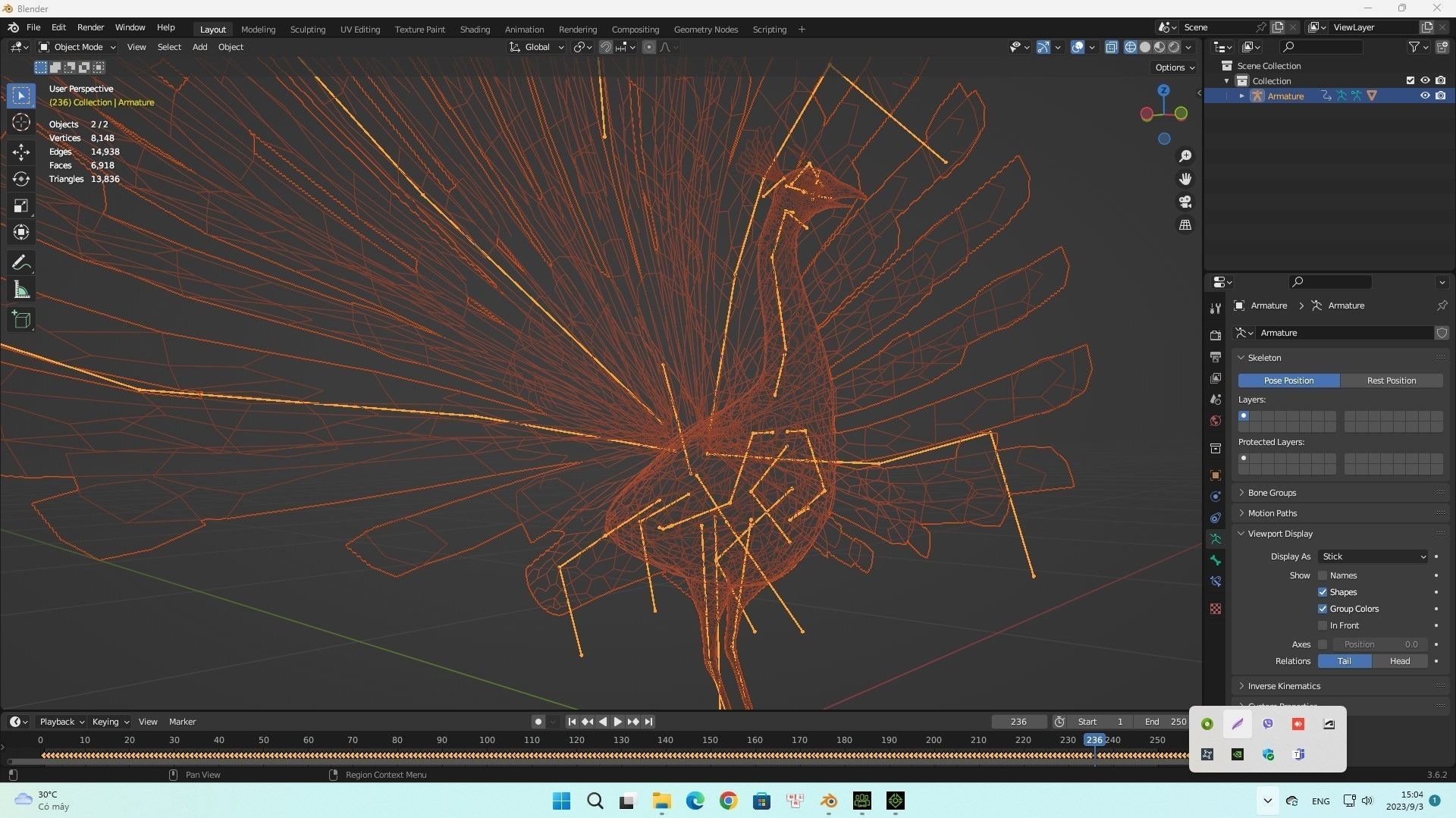 Peacock A3 3D model_11