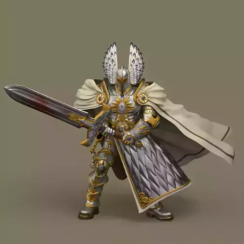 Heroes 5 Nicolai Griffin title art Paladin model 3D print model Heroes 5 Nicolai Griffin title art Paladin model 3D print model
