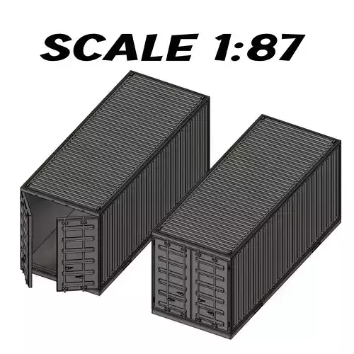 1-87 Scale H0 Model Container for Model Trains and Dioramas