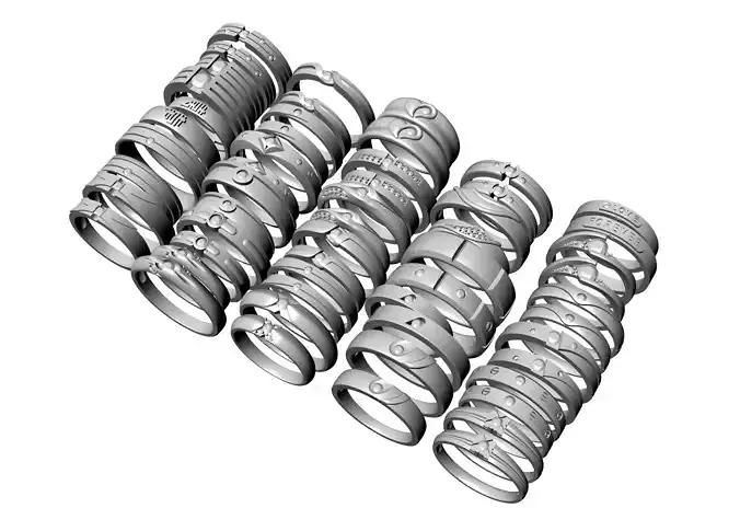 combo wedding and couple ring