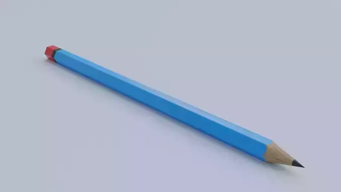 Pencil Blue 3D model