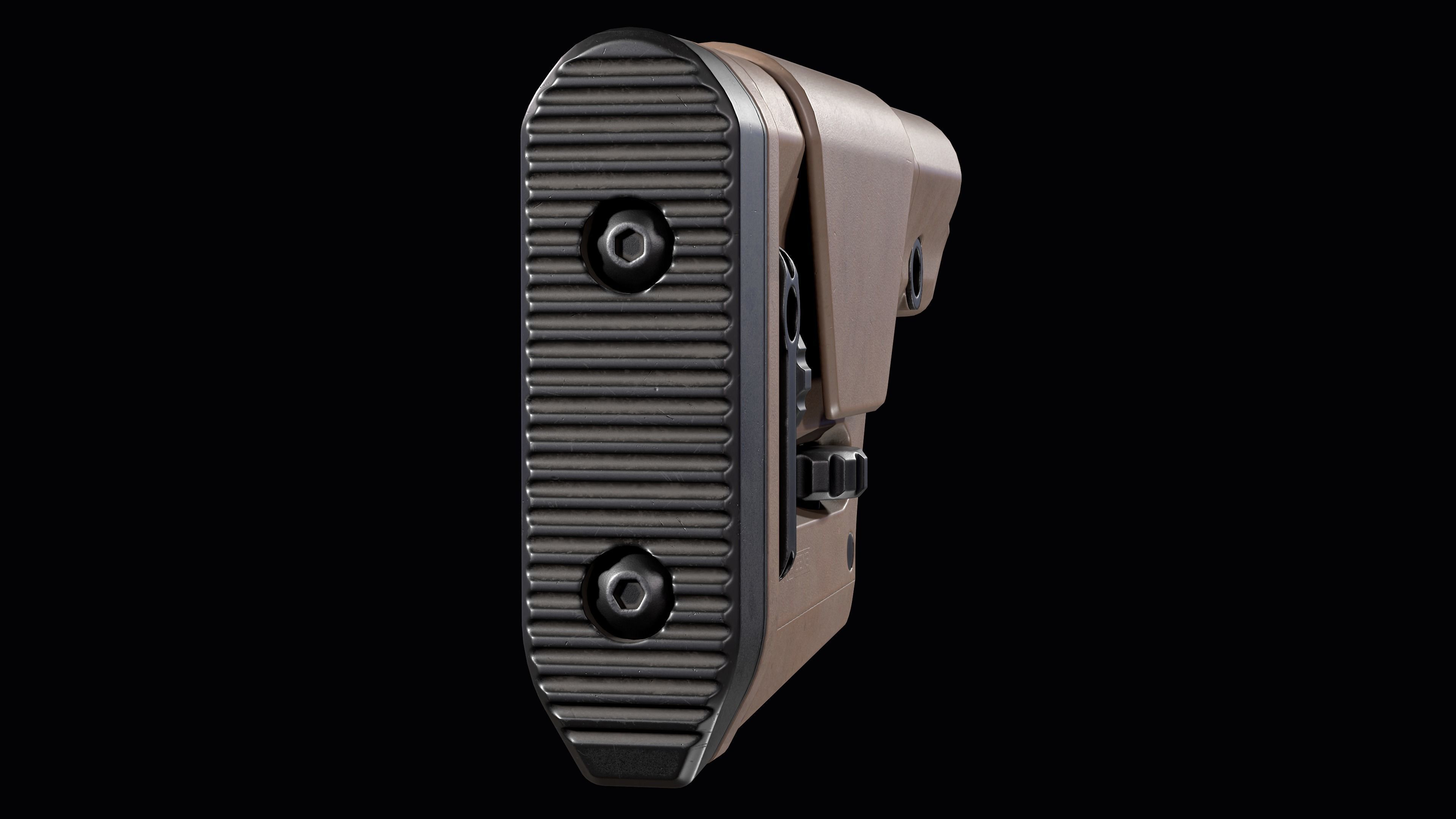 AR 15 stock Magpul PRS GEN3 Low-poly 3D model_12