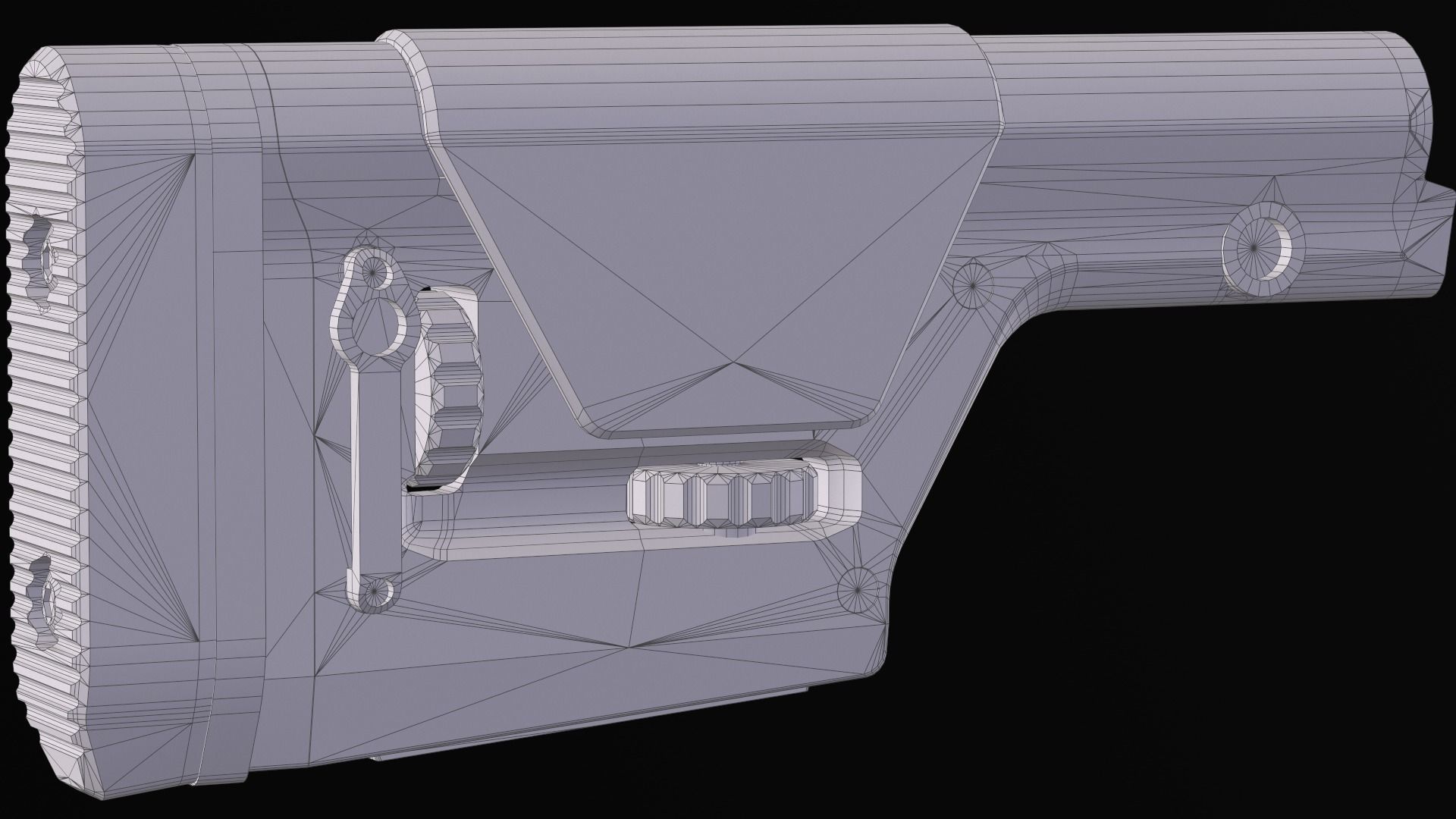 AR 15 stock Magpul PRS GEN3 Low-poly 3D model_15