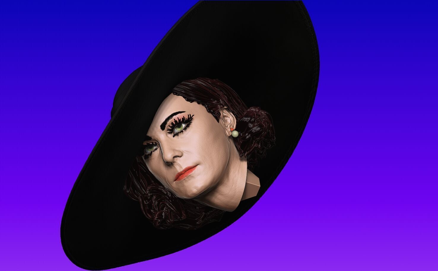 Lady Dimitrescu sexy pose undressing 3D print model_24