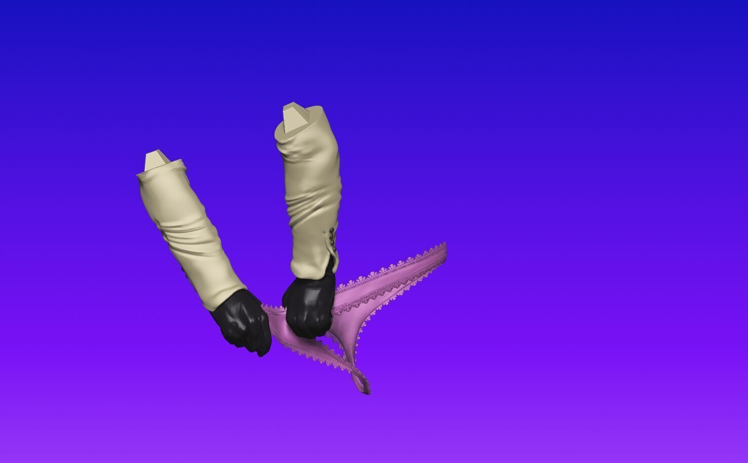 Lady Dimitrescu sexy pose undressing 3D print model_30