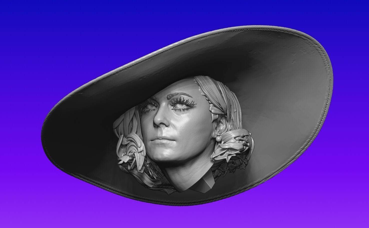 Lady Dimitrescu sexy pose undressing 3D print model_39