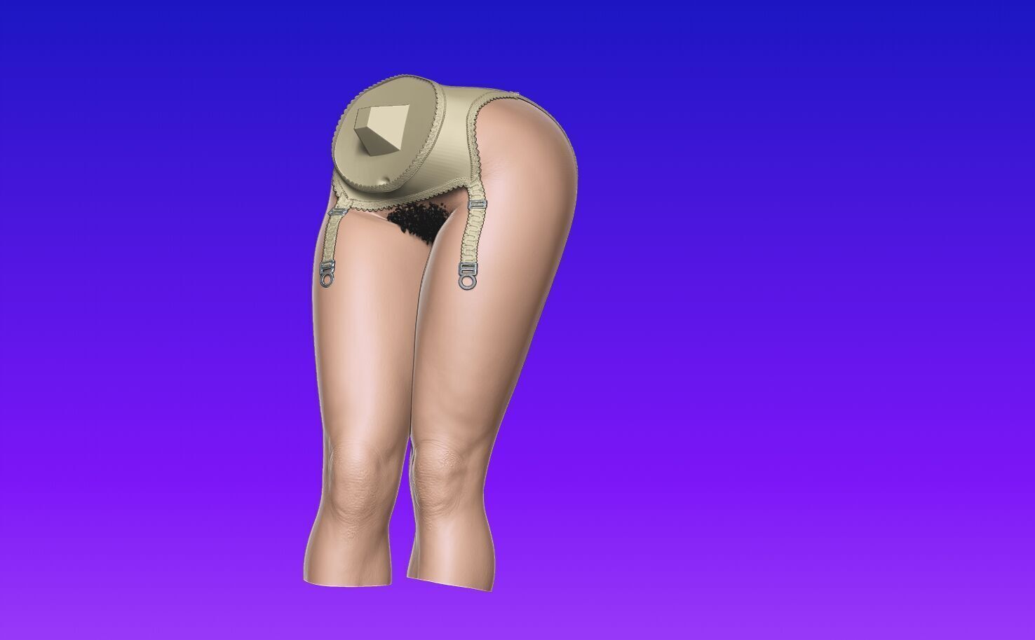 Lady Dimitrescu sexy pose undressing 3D print model_32