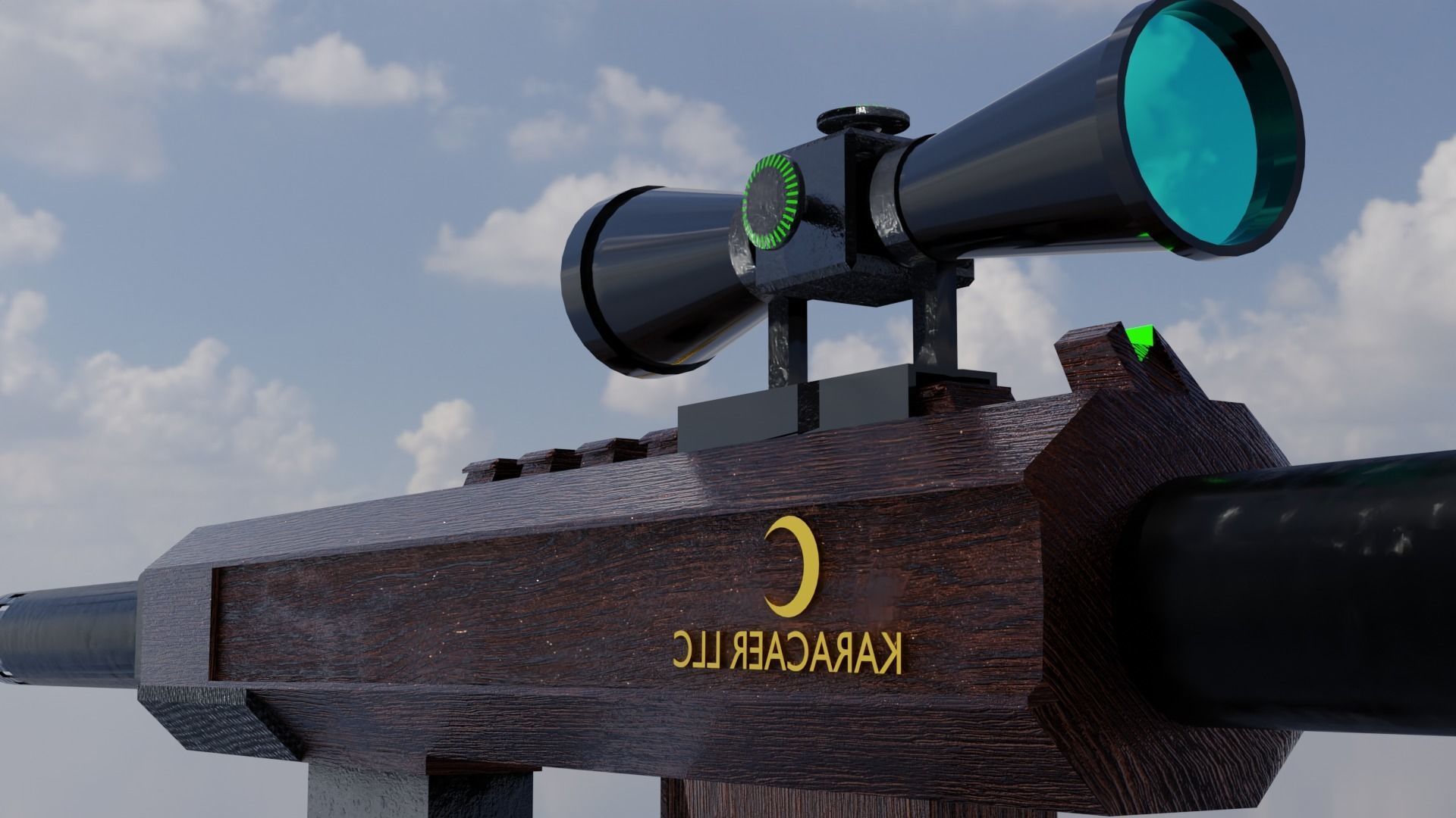 sniper rifle 3D model_3