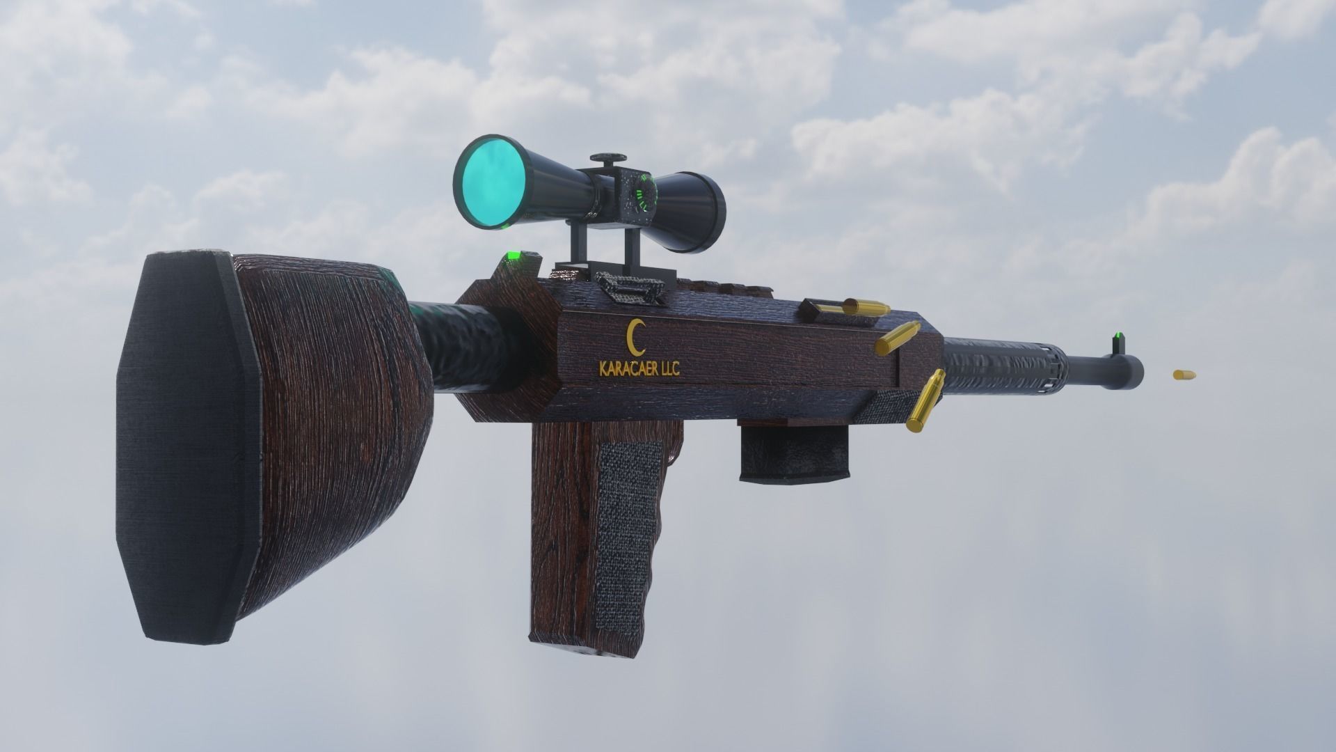 sniper rifle 3D model_6