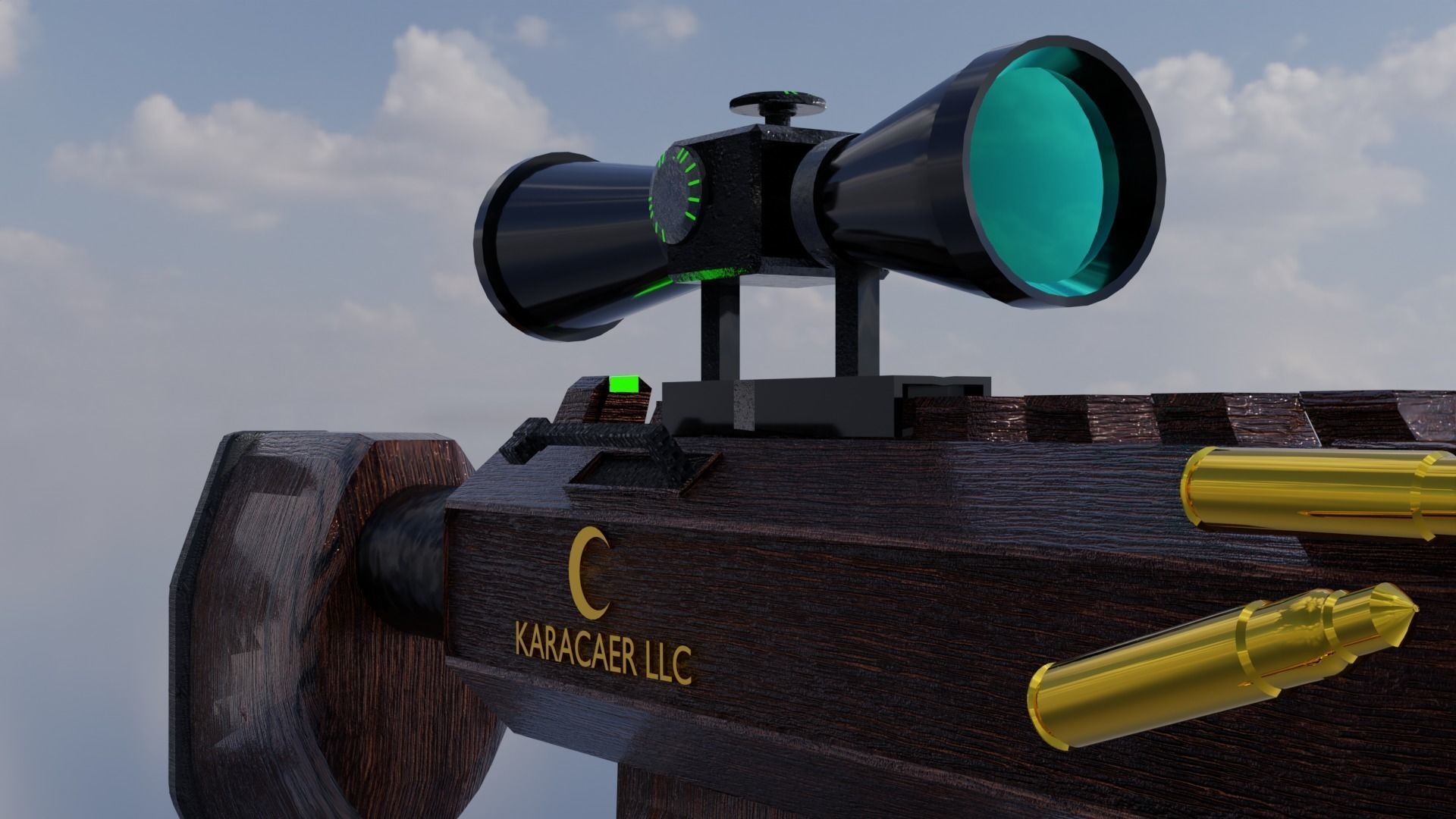 sniper rifle 3D model_5