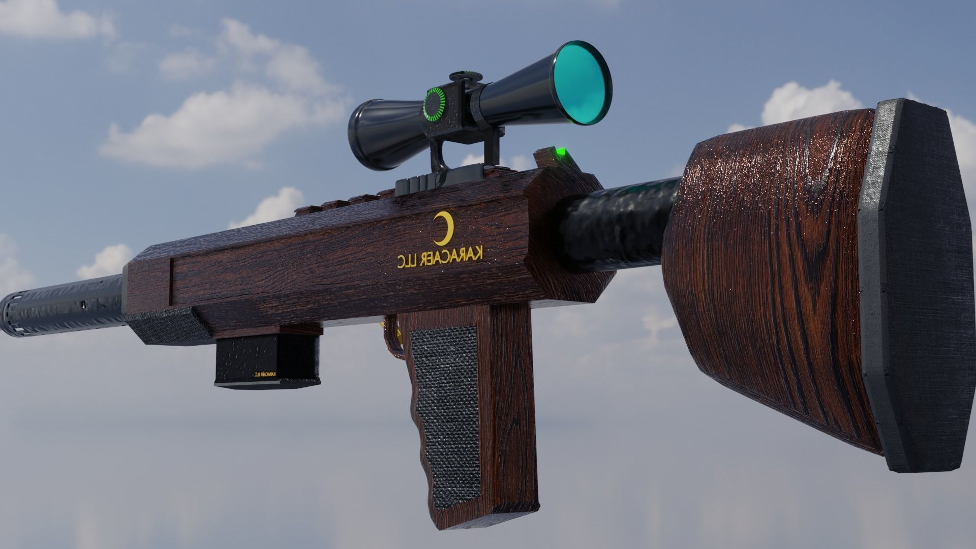 sniper rifle 3D model_2