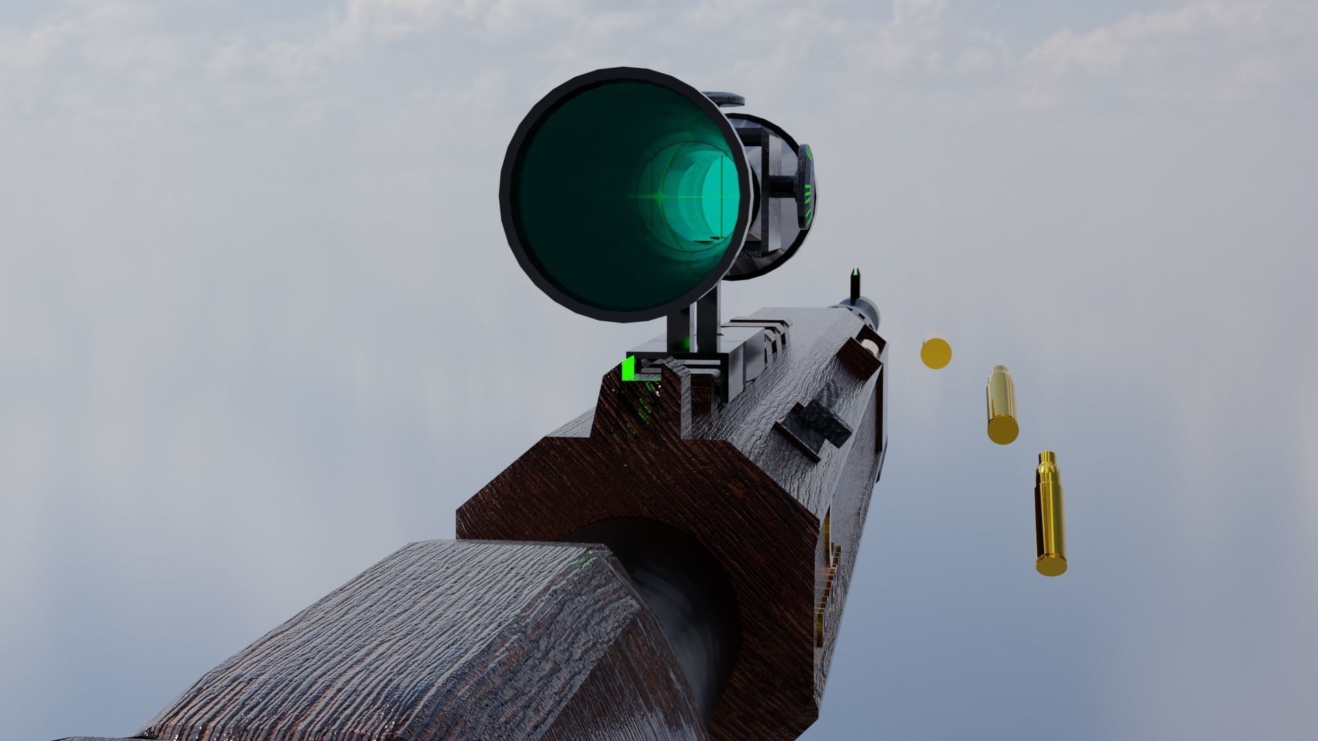 sniper rifle 3D model_4